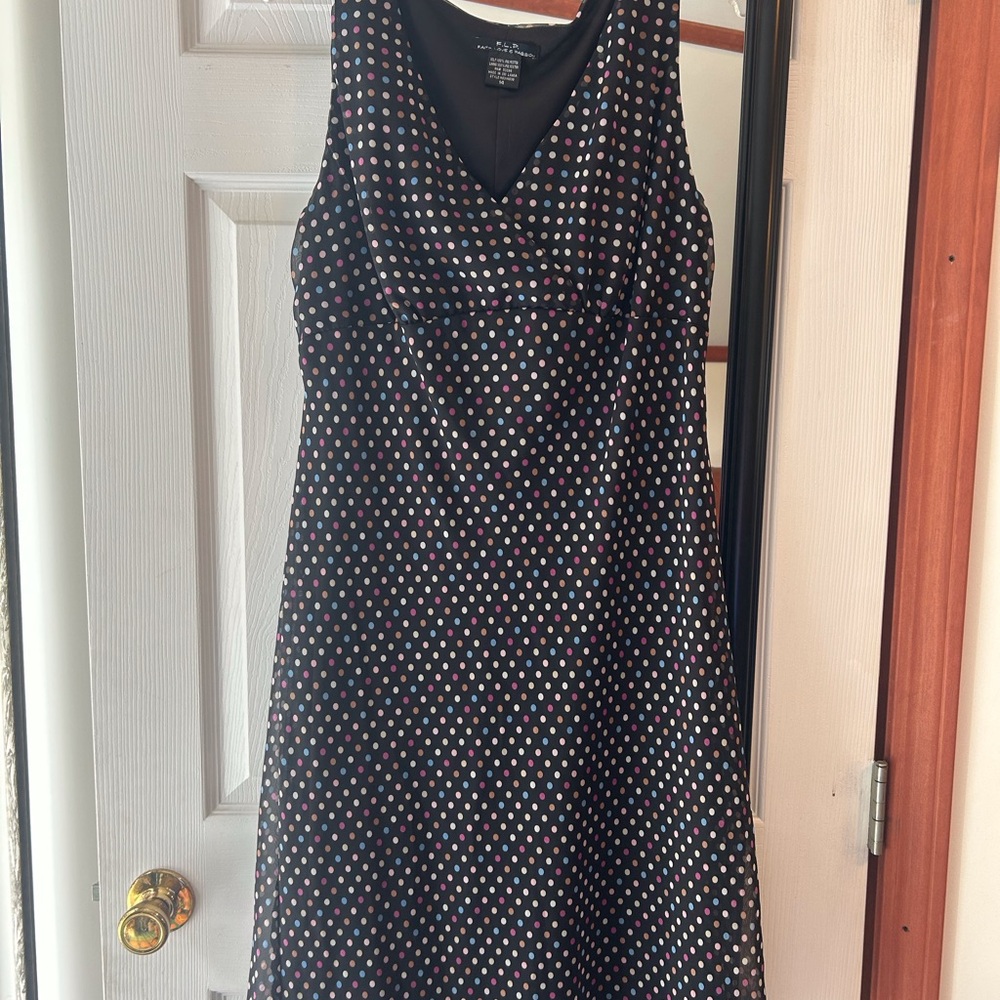 Black and White Sleeveless Cowl Neck Midi Sundress